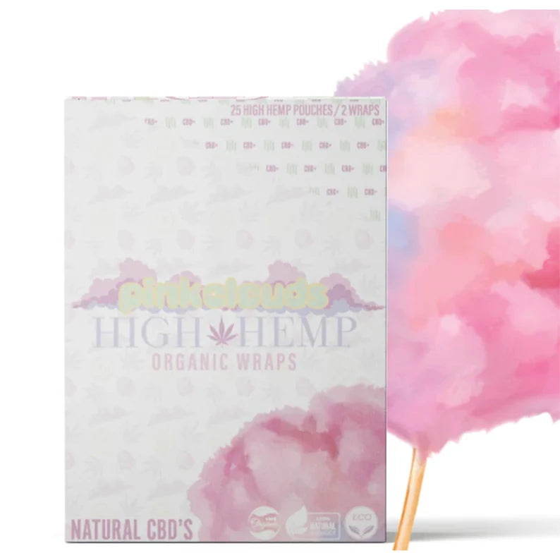 High Hemp Wraps Organic -PINK CLOUDS 25ct