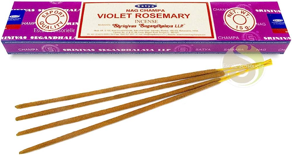Satya Violet Rosemary Incense - 15 Gram Pack (12 Packs Per Box)