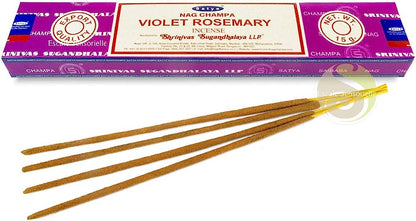 Satya Violet Rosemary Incense - 15 Gram Pack (12 Packs Per Box)