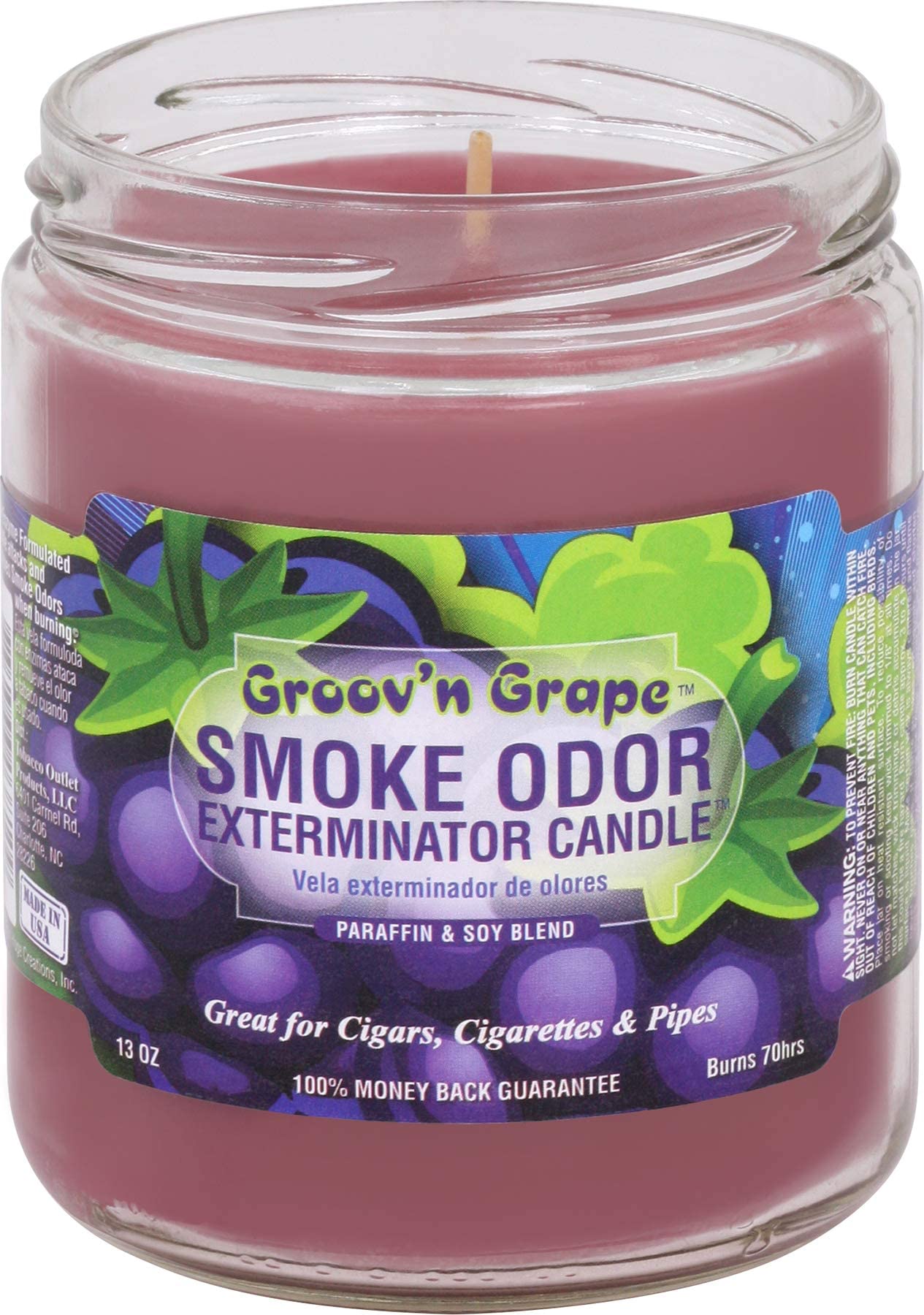 Smoke Odor Candles 13oz Groov'n Grape