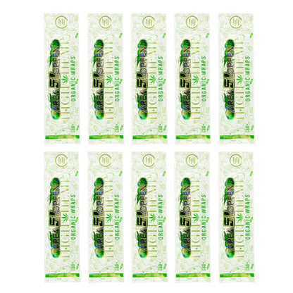 High Hemp Organic wrap Area 51Green 10 pack single