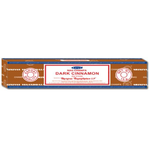 Satya  Dark Cinnamon Incense Sticks single box