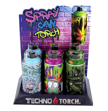 Spray Can Design Torch Lighters 6pk