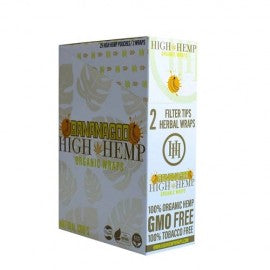 High Hemp Organic Wraps - Banana 25ct