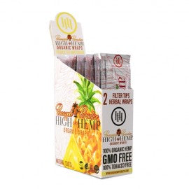 High Hemp Organic Wraps - Pineapple 2ct 25pk