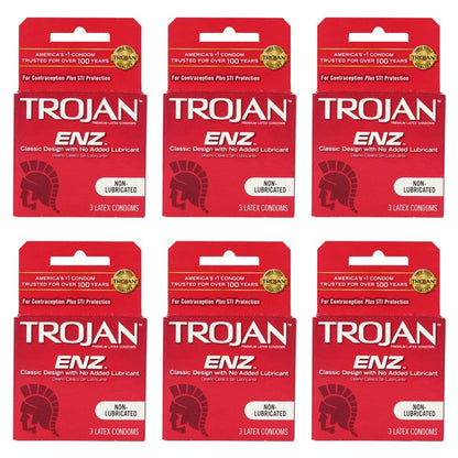Trojan - Red Non Lubricated 6ct