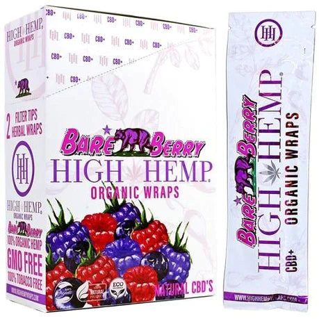 High Hemp Organic Blunt Wraps - Berry 25ct