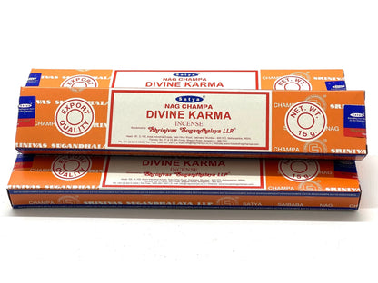 Satya Divine Karma Incense - 15 Gram Pack (12 Packs Per Box)