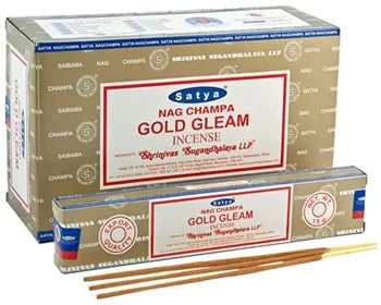 Satya Gold Gleam Incense - 15 Gram Pack (12 Packs Per Box)